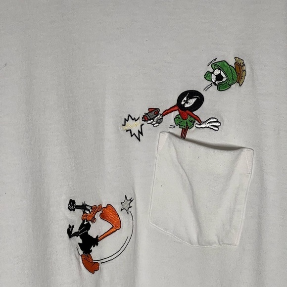 Warner Bros. Other - Vintage Marvin the Martian looney tunes embroidered t shirt men’ Daffy Duck  3xl